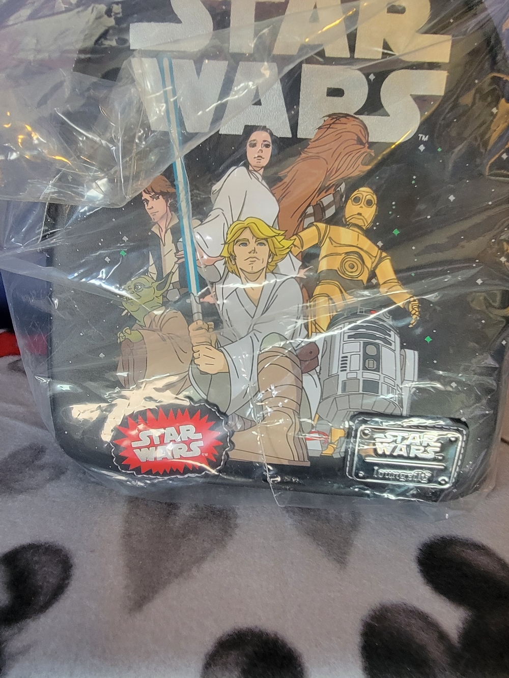 Bundle Loungefly Star Wars Retro Character Mini Backpack & Christmas Crossbody
